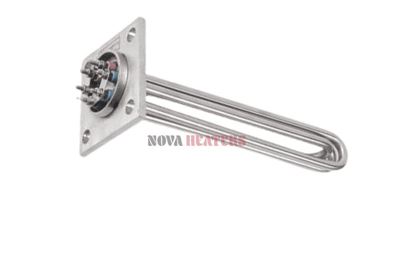 Flanged Tubular Heater Angled Setup