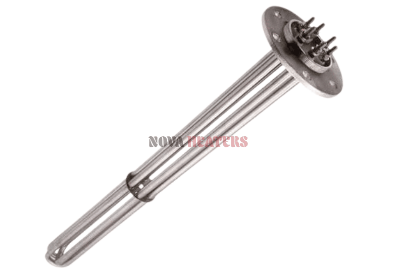 Flanged Tubular Heater element closeup